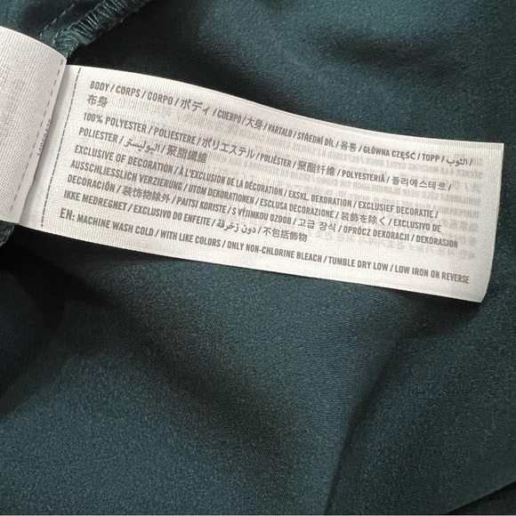 Abercrombie and Fitch size small green satin blouse - Picture 3 of 6